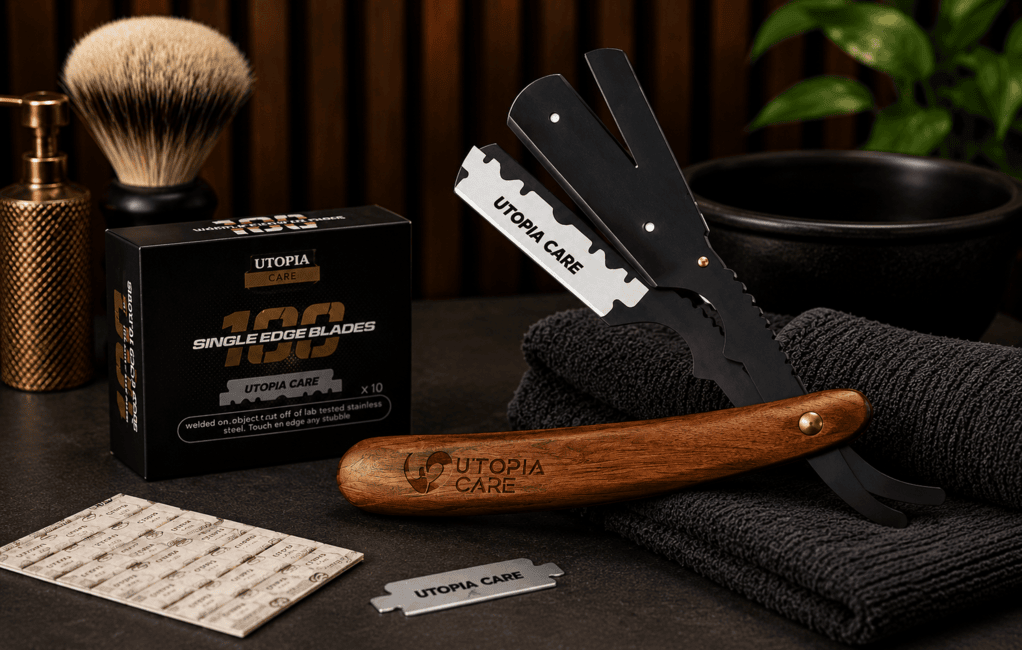 Wooden Razor with Blades